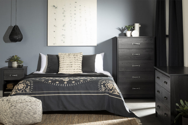 Tassio 1-Drawer Nightstand - Grey Oak 