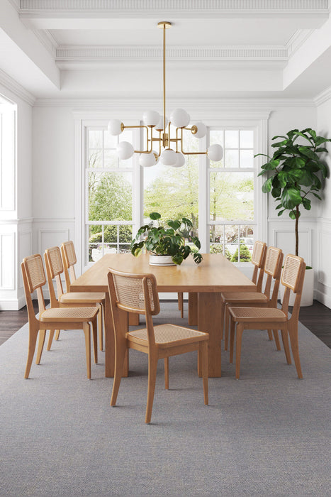 Giverny Industry Chic Wood Dining Chair in Natural - Set of 4 