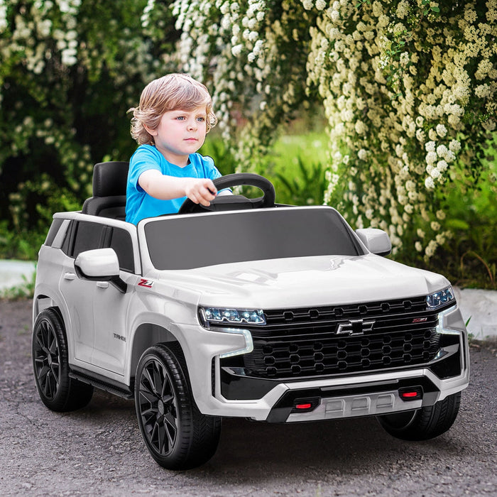 Aosom 12v Licensed Chevrolet Tahoe Powered Ride-On Car, Kids Ride On Car With Remote Control, 3 Spee