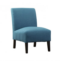 Lolly Accent Chair Blue Fabric/espresso Legs