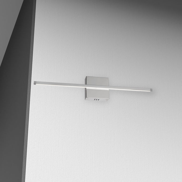 Dainolite Array LED Wall Sconce Horizontal 19w Polished Chrome White Acrylic Diffuser Lamp