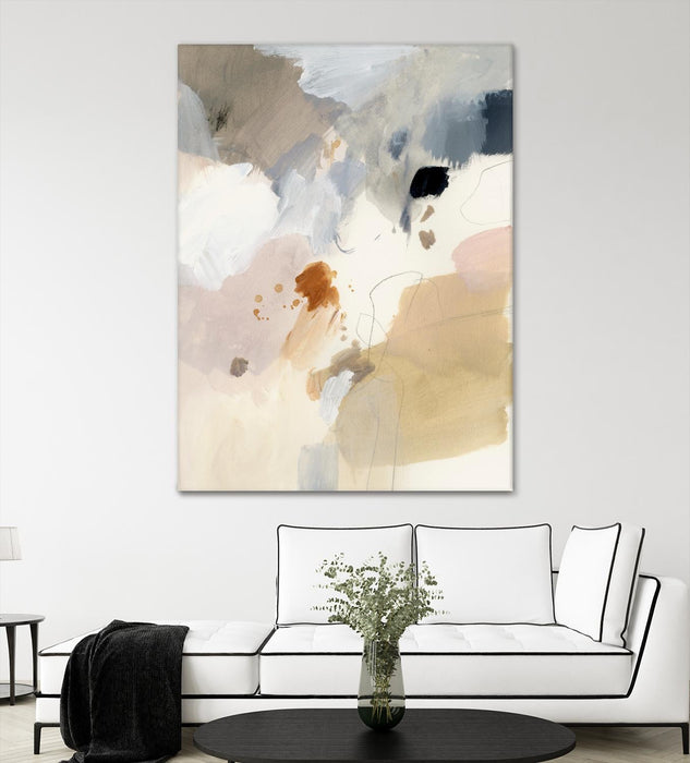 \"Neutral Scrawl I\" Giant Art 72x54 Wall Art