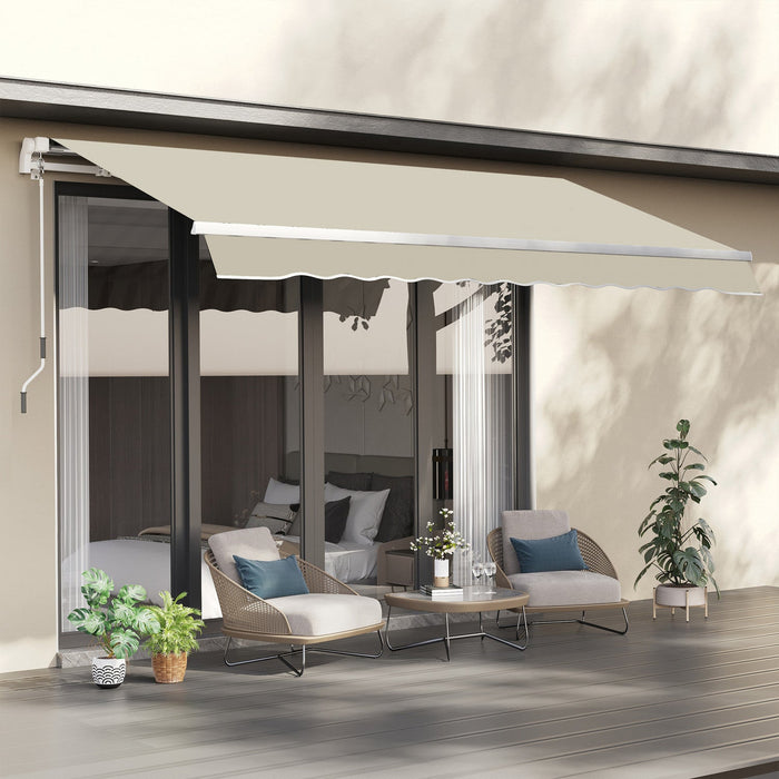 Outsunny 11' X 10' Retractable Awning Fabric Replacement Outdoor Sunshade Canopy Awning Cover, Uv Pr