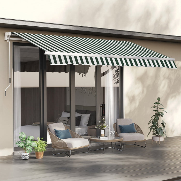 Outsunny 10' X 8' Retractable Awning Fabric Replacement Outdoor Sunshade Canopy Awning Cover, Uv Pro