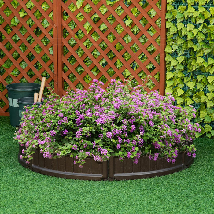 Outsunny 48\" Raise Garden Bed Kit, Round Planter Box Above Ground For Flowers/herb/vegetables Outdoo