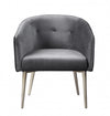 Velma Accent Chair Grey Velvet 