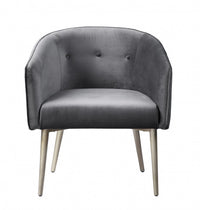 Velma Accent Chair Grey Velvet 