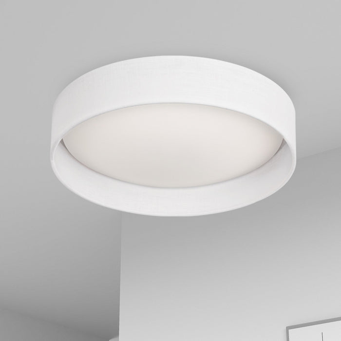 Dainolite Cfled Flush Mount 11\" Ivory Shade Lamp