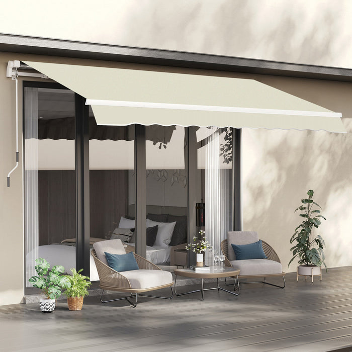 Outsunny 10' X 8' Retractable Awning Fabric Replacement Outdoor Sunshade Canopy Awning Cover, Uv Pro