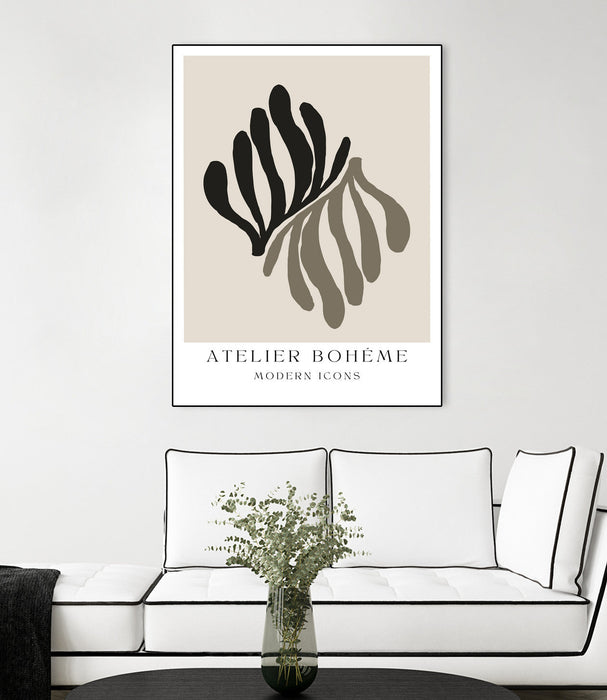 \"Atelier Bohème No.1\" Canvas Framed Black 18x24 Wall Art