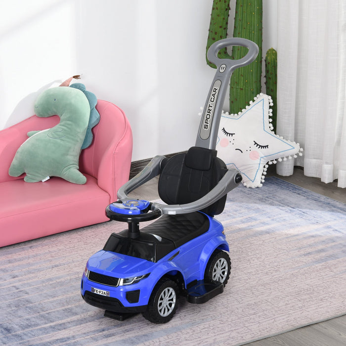 Aosom 3 In 1 Kid Ride On Push Car Stroller Sliding Walking Car With Horn Music Light Function Secure