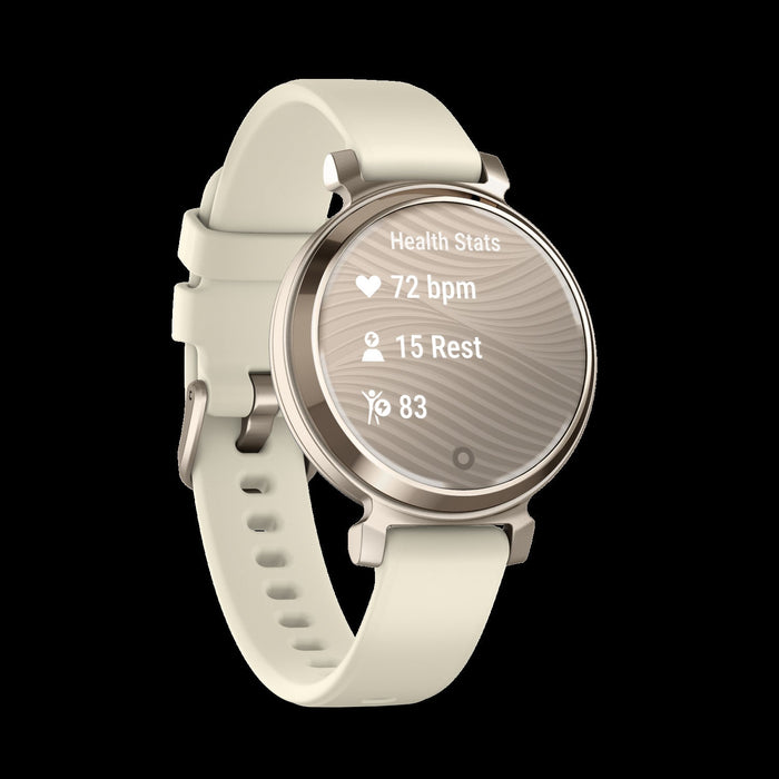 Garmin Lily™ 2 Smartwatch - Health Tracking With Stylish Patterned Lens, Touchscreen - Cream Gold