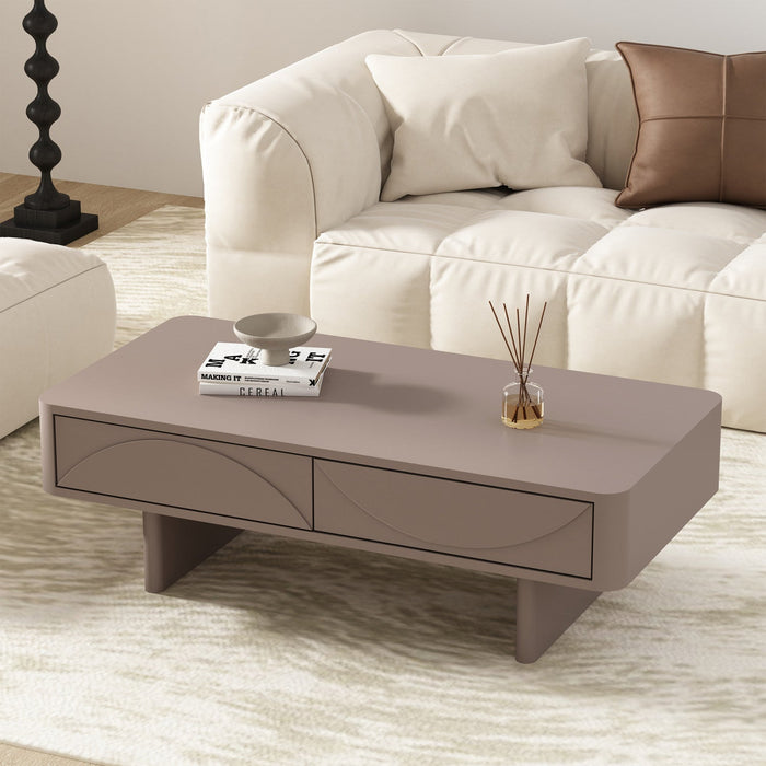 Ella Modern 47\" Coffee Table in Mocha 