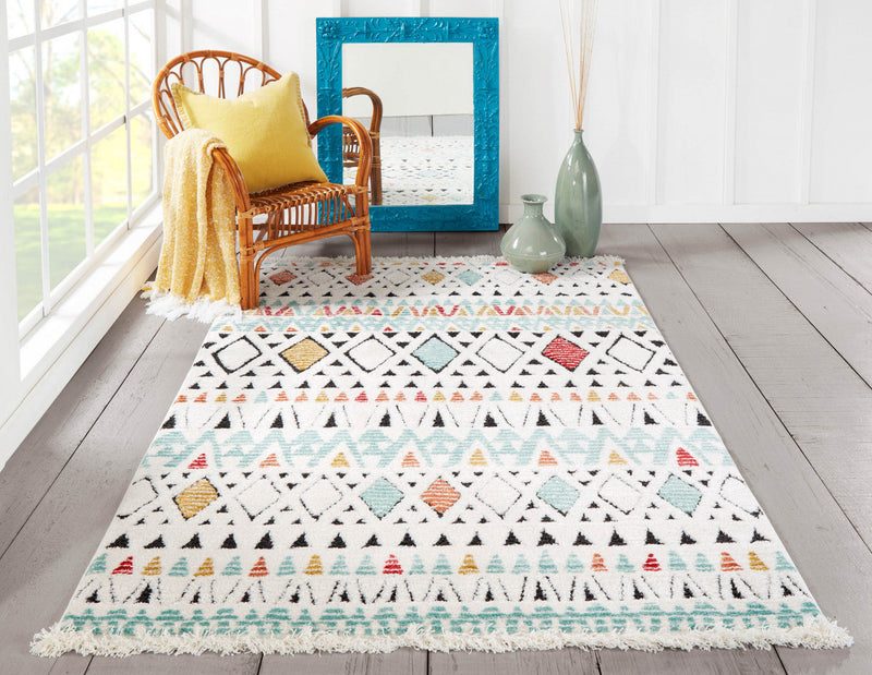 Kaia Contemporary 7'6\" x Area Rug in Multi Indoor Area Rug 