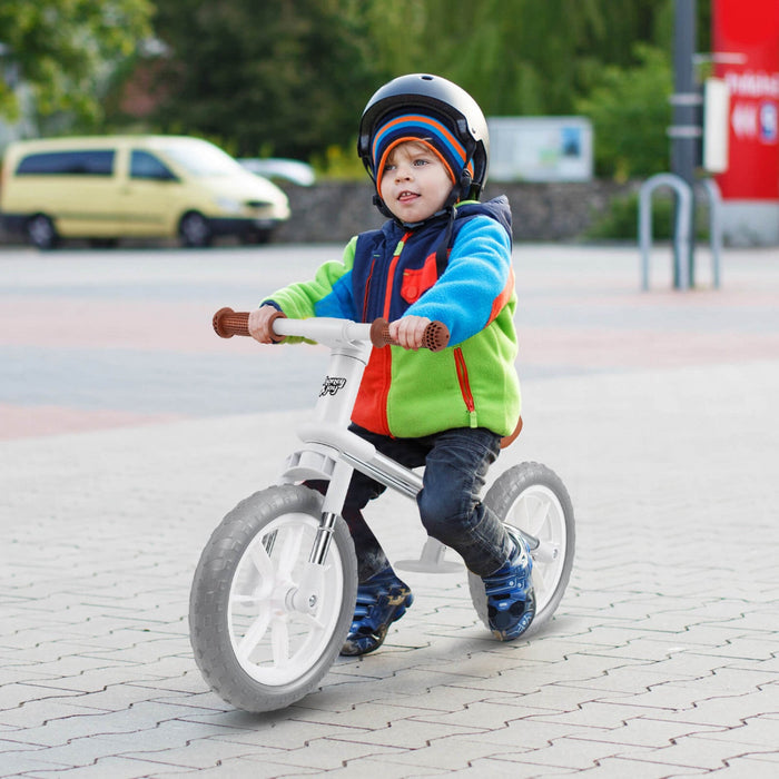 Honeyjoy 12" Balance Bike 2 Wheels Children's Bicycle With Adjustable Seat White