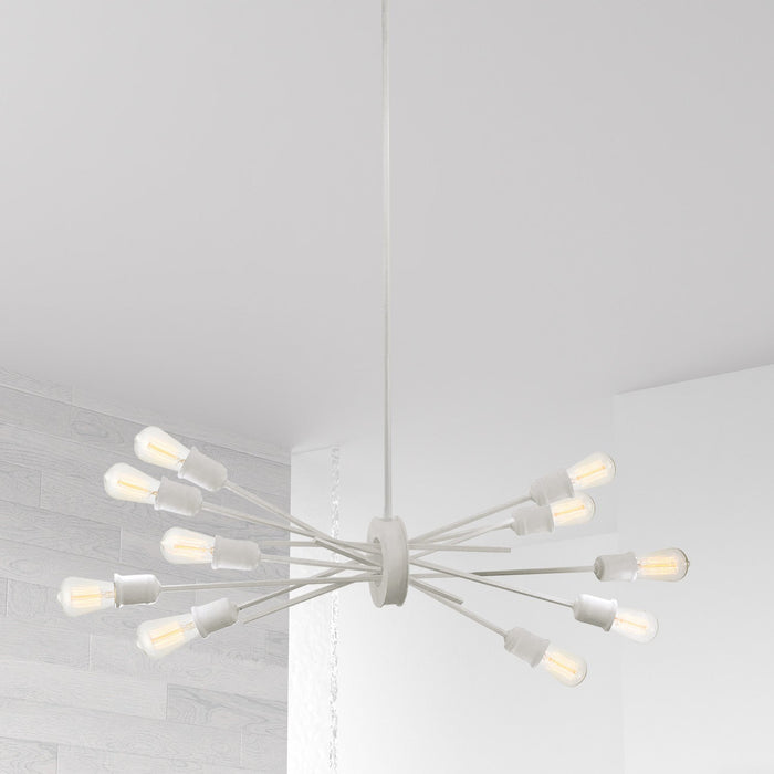 Dainolite Nebraska 10 Light Horizontal Pendant Matte White Finish Lamp