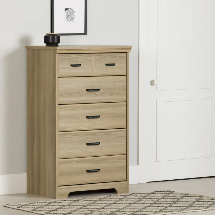 Versa 5-Drawer Chest - Natural Ash