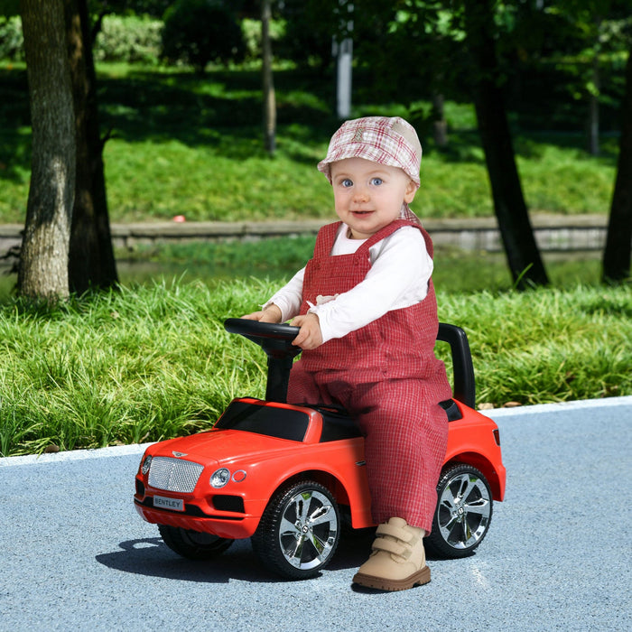 Qaba Bentley Bentayga Licensed Baby Car, Ride On Push Car Foot To Floor Slider With Horn Music, Unde