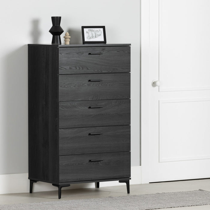 Musano 5-drawer Chest With Metal Legs - Gray Oak 