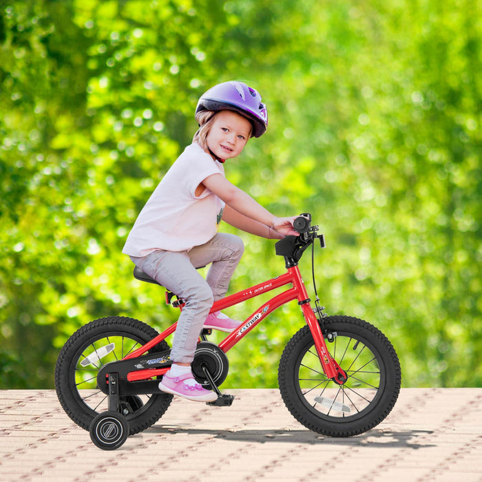 Costway 14-inch Kid's Bike For 3-5 Years Old With Adjustable Saddle & Anti-slip Handlebar Red