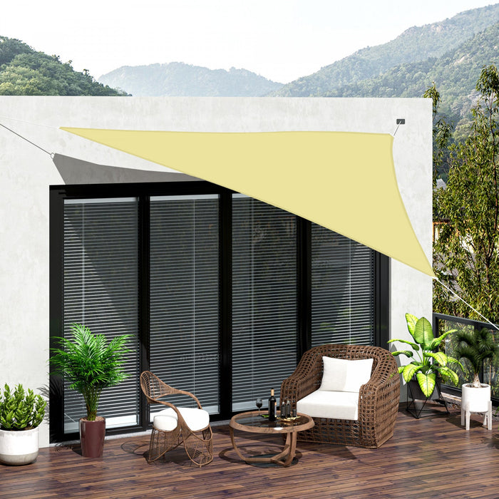 Outsunny Triangle 13x13x13ft Sun Sail Shade Garden Uv Block Sunshade Outdoor Canopy Patio Lawn Shelt