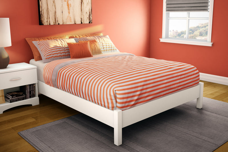 Step One Platform Bed - Pure White 