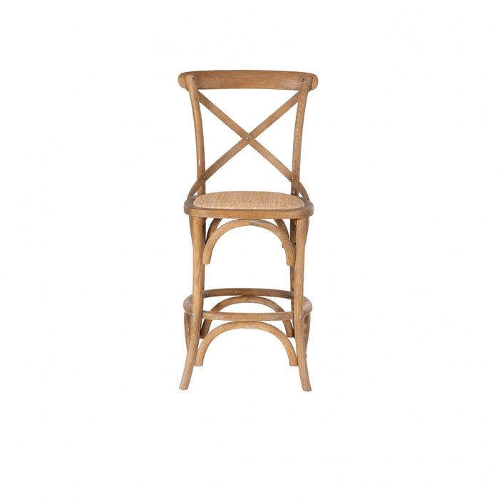 Roxy Solid Wood Counter-Height Stool - Grey