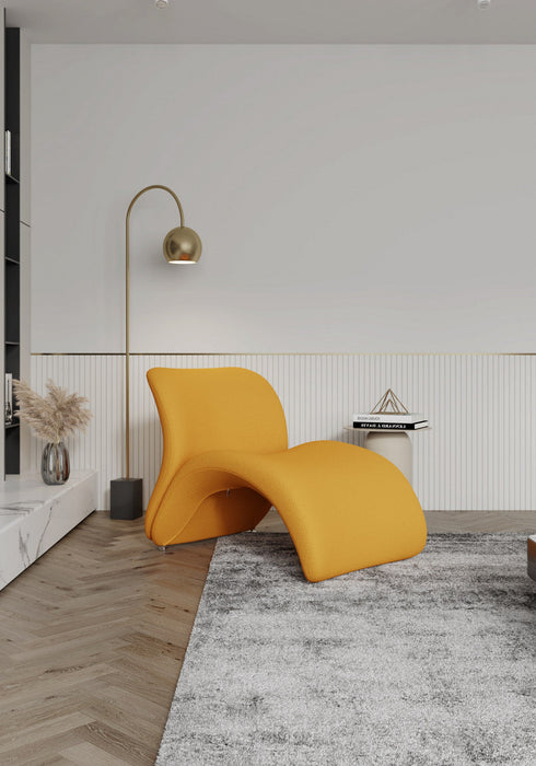 Rosebud Modern Wool Blend Accent Chair in Yellow - Set of 2 