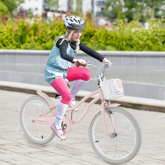Prorider 20" Kids Bike With Height Adjustable Handlebar & Seat Hand Brake & Coaster Brake Pink