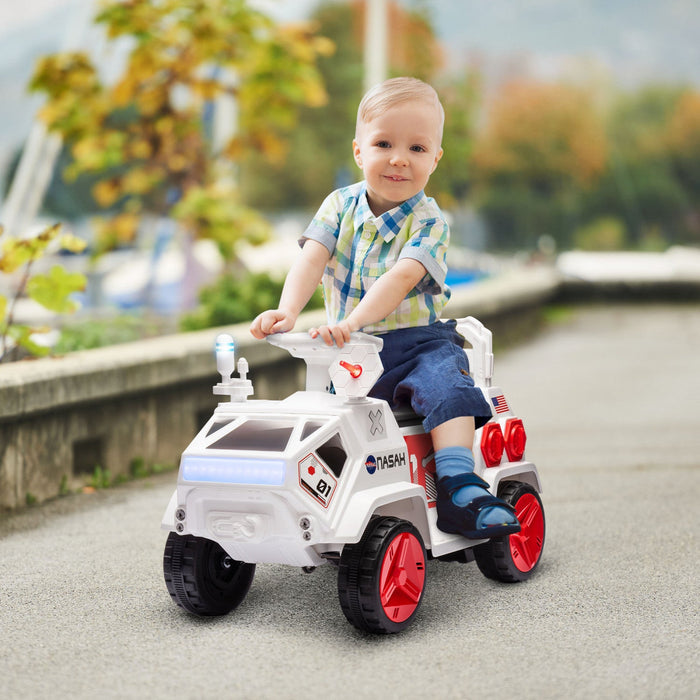 Qaba Electric Car For Kids, 6v Battery Powered Ride-On Mars Rover Ride On Car With Sci-fi Sounds, Mu