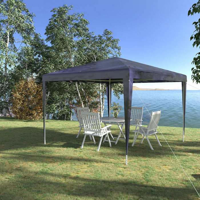 Outsunny 10x10ft Party Tent Portable Gazebo, Folding Garden Canopy Event Shelter Outdoor Sunshade Da
