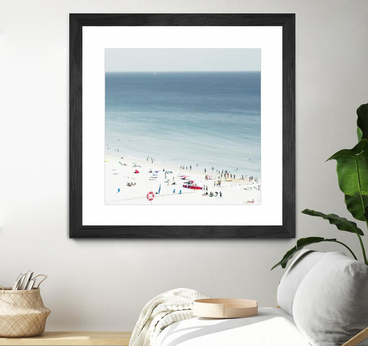 \"Sesimbra Ii\" Matted and Framed Black 36x36 Wall Art