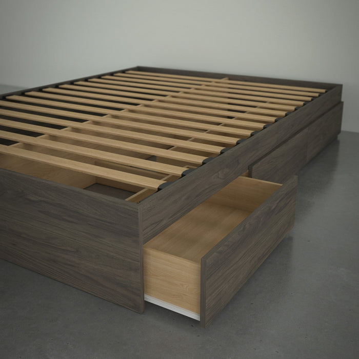 Nordika Full Platform Bed - Bark Grey 