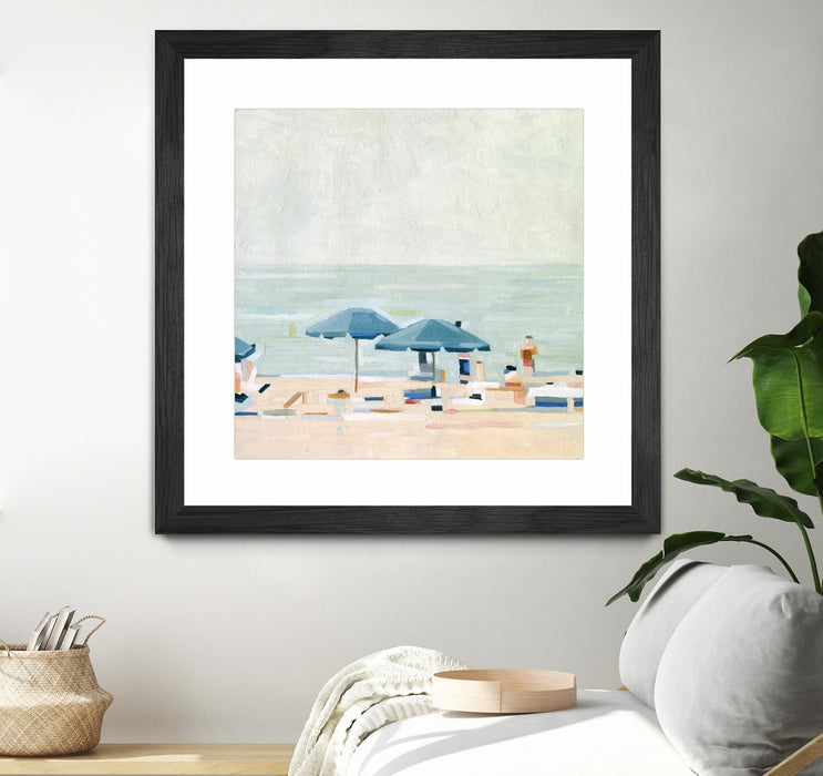 \"If It's The Beaches I\" Matted and Framed Black 30x30 Wall Art
