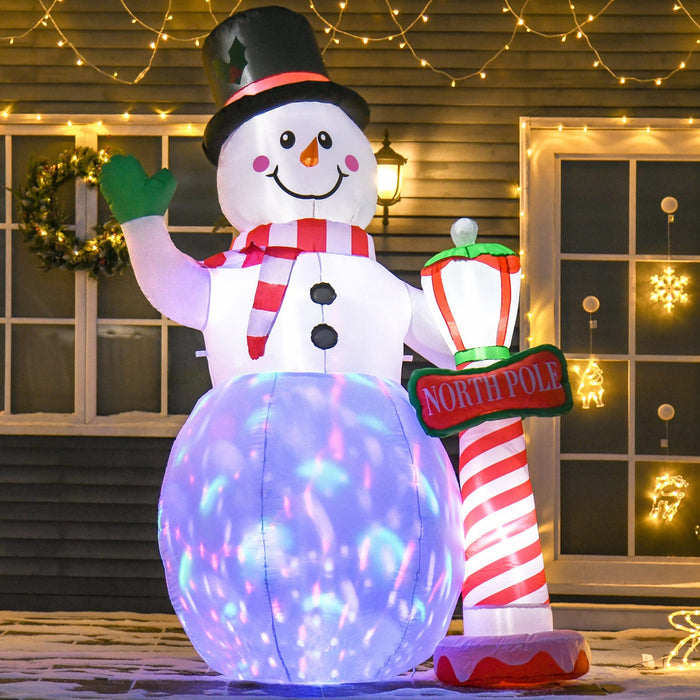 Homcom 8ft Snowman Inflatable Christmas Decoration