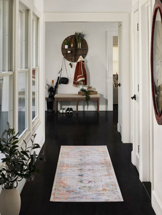 Ethel Traditional 2'6\" x Runner Rug in Multi Indoor Area Rug 