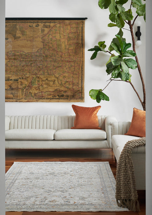 Margaux Traditional 8'10\" x 12'7\" Area Rug in Ivory Indoor Area Rug 