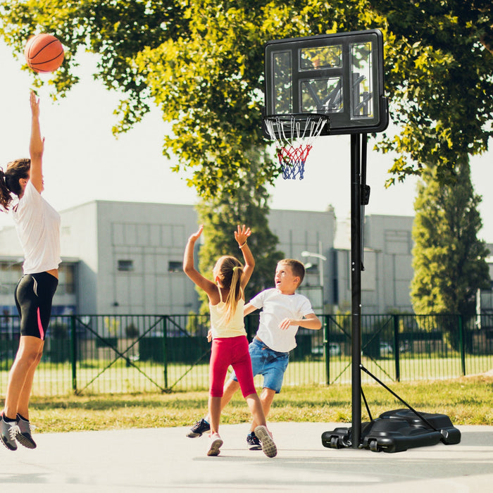 Soozier Mobile Basketball Stand Basketball Hoop With Height Adjustable
