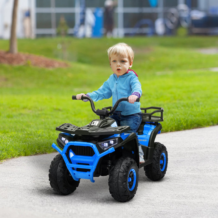 Qaba Kids Atv, 4 Wheeler, 12v Battery Powered Ride-On Electric Vehicle With 4 Spring Suspension Whee