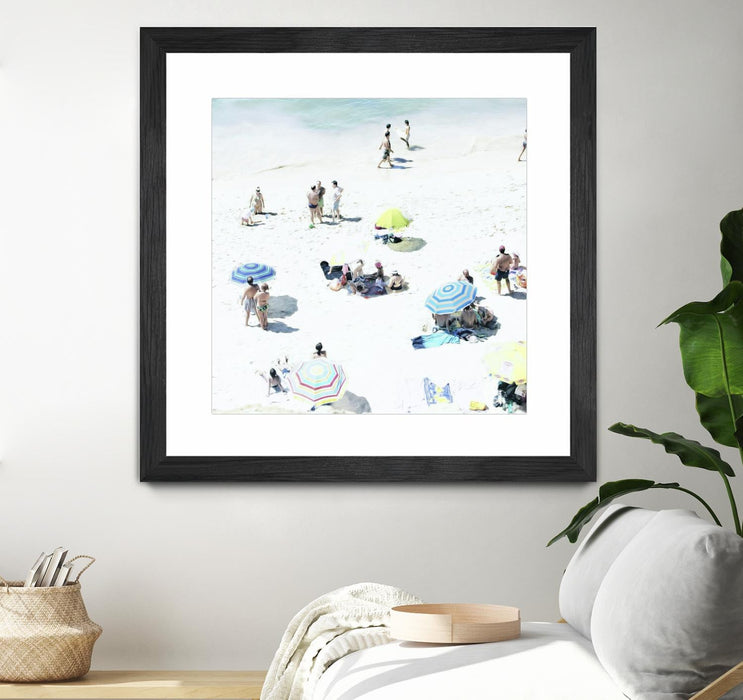 \"Happy Days\" Matted and Framed Black 36x36 Wall Art