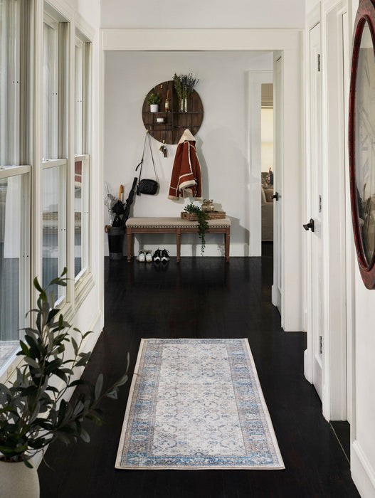 Monet Traditional 2'6\" x 8'0\" Runner Rug in Blue Indoor Area Rug 