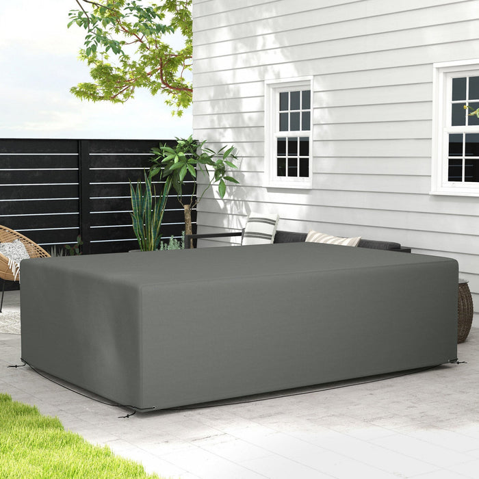 Outsunny 97" X 65" X 26" Outdoor Patio Furniture Cover, Waterproof, Grey