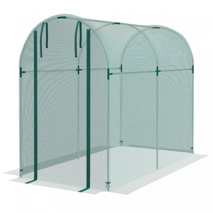 Outsunny 4' X 8' Plant Protection Tent Crop Cage With Door, Green