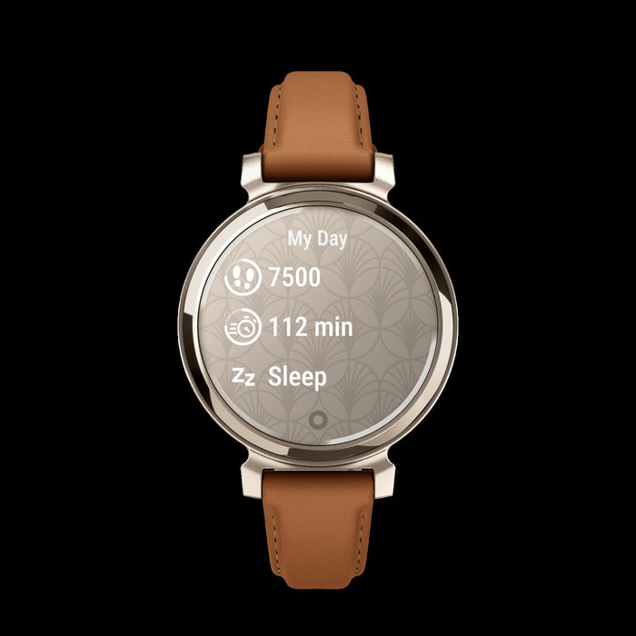 Garmin Lily™ 2 Smartwatch - Health Tracking With Stylish Patterned Lens, Touchscreen - Cream Gold