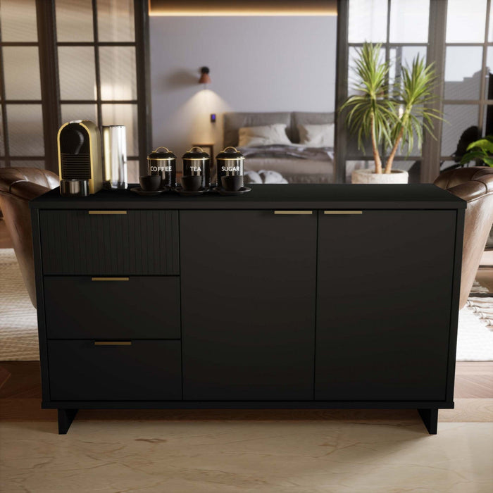 Granville Modern 55\" Sideboard in Black Buffet 