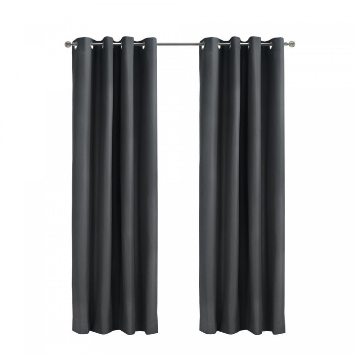 Thermaplus Alpine Charcoal Blackout Grommet Curtain Panel - 52 x 63