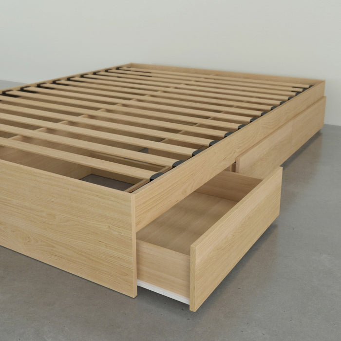 Nordika Full Storage Platform Bed - Natural Maple 