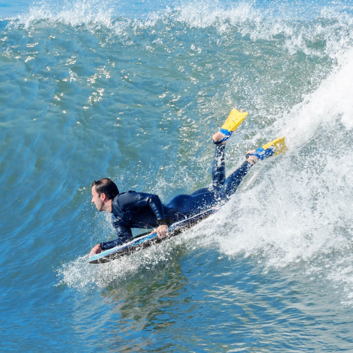 Costway 41" Lightweight Body Board With Eps Core Xpe Deck Hdpe Bottom Crescent Tail Blue