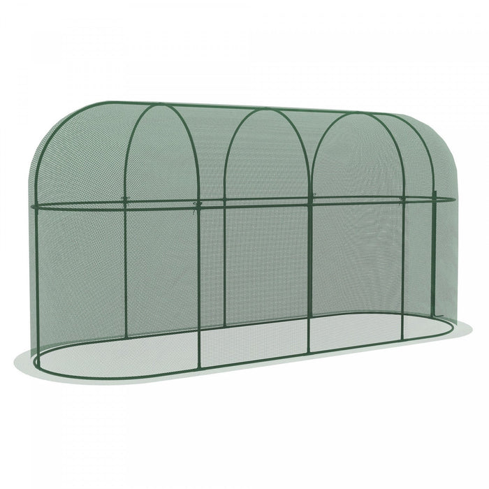 Outsunny 9.8' X 3.3' Plant Protector Tent, Crop Cage With Ground Stakes