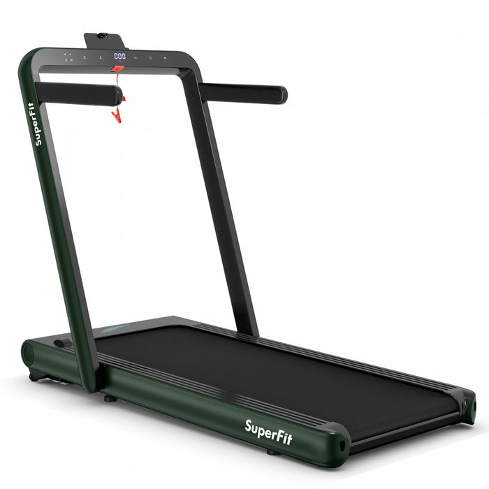 Superfit 4.75hp 2 In 1 Folding Home Treadmill With Remote App Control